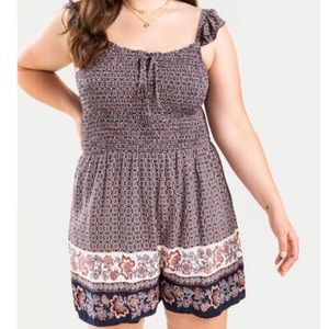 Francesca’s Smocked Patterned Romper